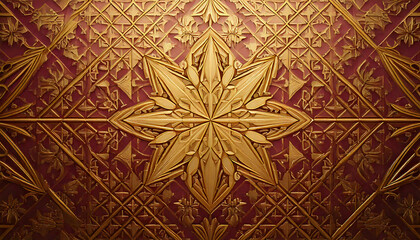 Golden Geometric Pattern | Abstract Gold Texture Background