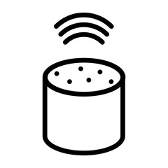 Portable Speaker Vector Line Icon Design