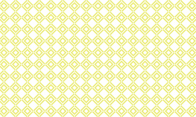 角が繋がらない四角い菱形の二重フレームの黄色い幾何学模様