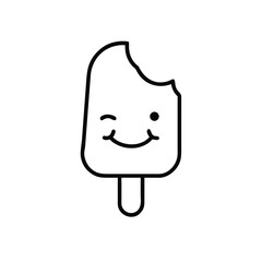 Minimalist Ice Cream Tub Design Illustration