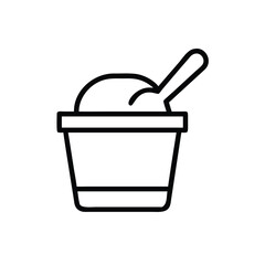 Joyful Ice Cream Scoop in a Cup Illustration