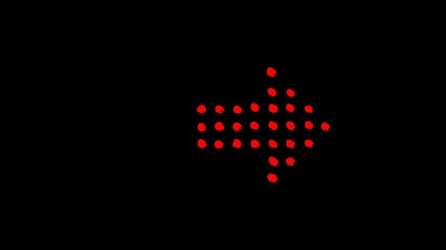 Red dots pointer animation for UI tutorials presentations creative navigation element dotted style motion graphics loop asset
