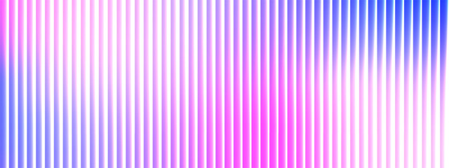 Obraz premium Vibrant ribbed glass stripe background. Magenta and pink gradient with glowing distortion and smooth fluted vertical lines.