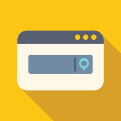 Web browser window with a search bar and magnifying glass icon for internet searching