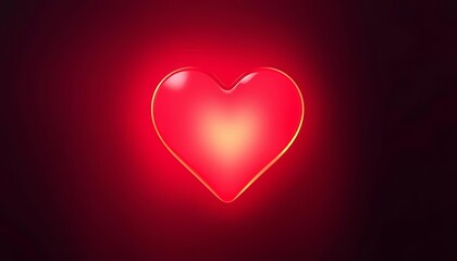 Softly glowing heart icon, embodying warmth and emotional connection,  digital,  bond