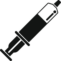 Syringe full of liquid, representing medical treatment and vaccination