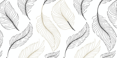 feather seamless pattern repeat vector background texture