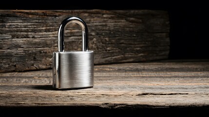  Metal padlock on wood, representing security and trust in a close-up view.