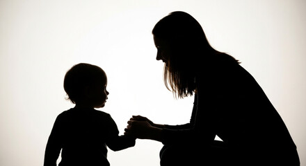 Vector illustration mother and son