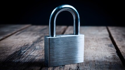  Metal padlock on wood, representing security and trust in a close-up view.
