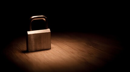 Metal padlock on wood, representing security and trust in a close-up view.