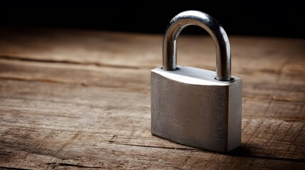  Metal padlock on wood, representing security and trust in a close-up view.