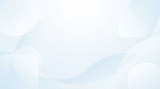 Abstract light blue and white geometric background with flowing shapes and gradients for technology and design concepts