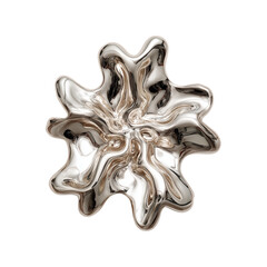 Abstract chrome splash sculpture