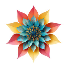 Colorful Paper Flower Mandala