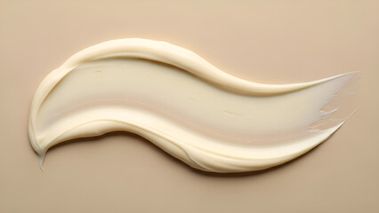 A smooth, creamy swirl of cosmetic product, perfect for skincare and beauty applications
