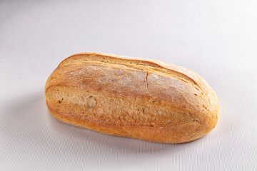 Rustic crusty brown loaf bread