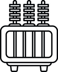 Electrical transformer icon symbolizing electricity generation and power transmission