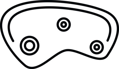 Spleen vector outline icon for human anatomy and medical healthcare concept