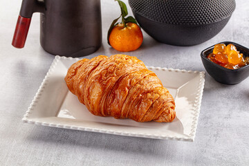 Fresh crust croissant for breakfast