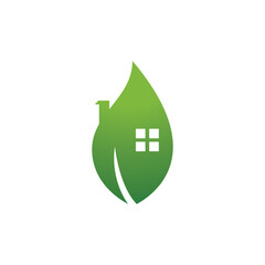 Green house logo icon