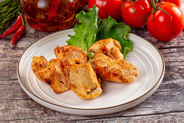 Grilled chicken meat kebab barbecue
