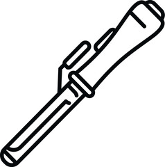 Curling iron vector illustration representing hair styling and beauty tools