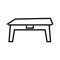 wooden table desk vector isolated