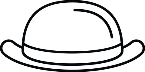Bowler hat icon portraying a classic gentleman accessory