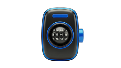 Modern Combination Lock Showing Numbers on White Background