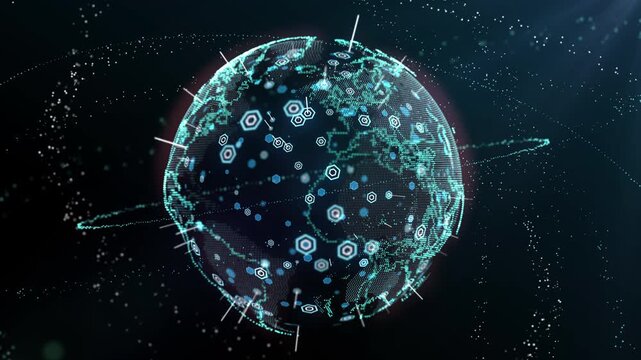 Video footage symbolizing global interconnectedness, in high definition and 4K.