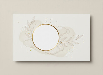 Modern Minimal Card Template With Gold Accent
