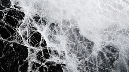 Abstract white web on black background