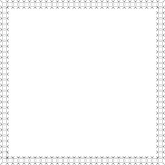 Star Pattern Square Border with “Open” Accent