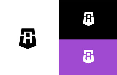 C-A-W Monogram Shield Logo Design Concept