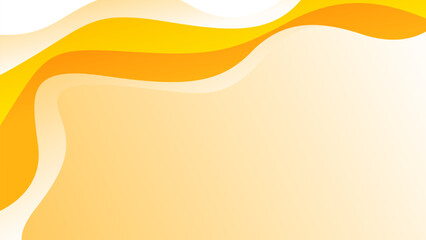 Abstract Orange-yellow and white background with wave shapes, fluid dynamic wallpaper, suitable for templates, sale banners, business ads, events, presentations, web, and pages