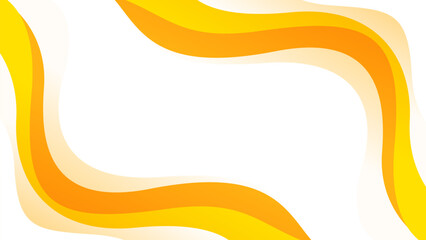 Abstract Orange-yellow and white background with wave shapes, fluid dynamic wallpaper, suitable for templates, sale banners, business ads, events, presentations, web, and pages