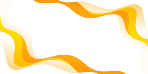 Abstract Orange-yellow and white background with wave shapes, fluid dynamic wallpaper, suitable for templates, sale banners, business ads, events, presentations, web, and pages