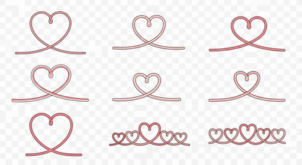 Elegant pink heart ribbon designs offer a touch of romance and sophistication for creative projects