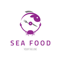 Sea Food vector logo design