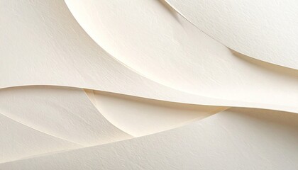 Cream Textured Paper Waves Abstract Background Subtle Curves Soft Lighting Minimalist Design Gentle Overlapping Layers
