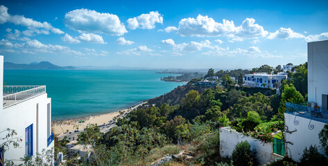 Tunez pais arabe con paisajes y arquitectura africana con desiertos © jjmillan