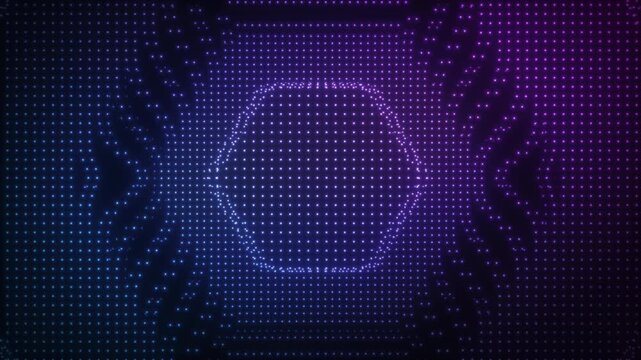 Abstract futuristic hexagon pattern background with blue and purple glow