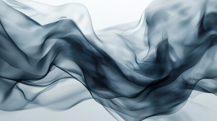 Abstract smoke like flowing fabric