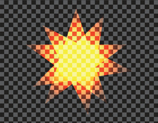 A vibrant, stylized explosion or starburst graphic with a yellow and orange checkered pattern, set against a transparent background. © zahid ahmed