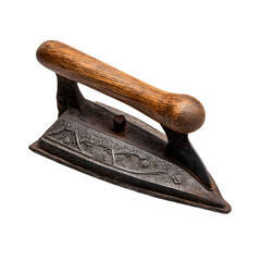 Vintage Cast Iron Flat Iron with Unique Triangular Design for Creatives and Collectors