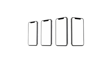 Realistic silver metallic rectangular prism set 3d render isolated on transparent background