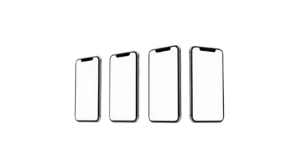 Realistic silver metallic rectangular prism set 3d render isolated on transparent background