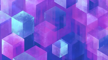 Futuristic digital art glows with vibrant neon cubes a modern abstract design