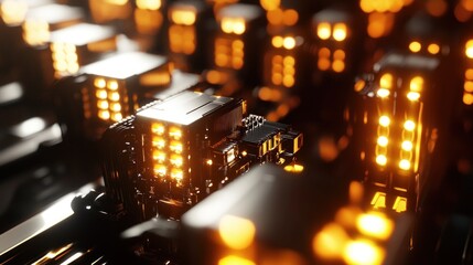 Circuit board technology close up